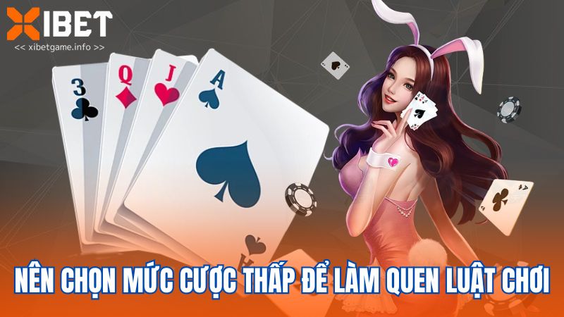 Nên chọn mức cược thấp để làm quen luật chơi